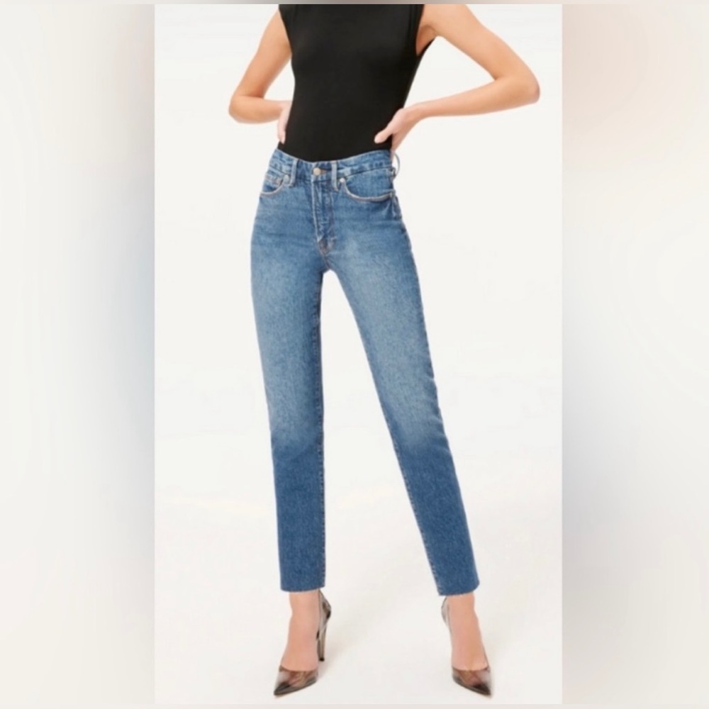 NWT Good American Women’s High Rise Skinny Jeans SZ 15💙
